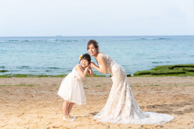 ママと娘さんでガールズショット