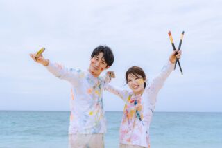 オプションでビーチペイントフォトも選べちゃうプラン!