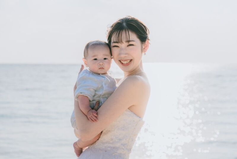 ママとのツーショット♪