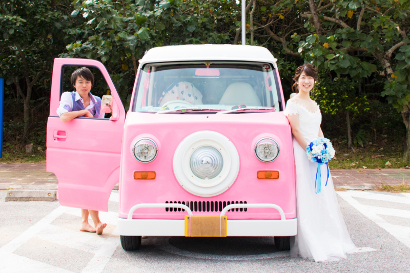 ピンクカーでお買い物へ♪