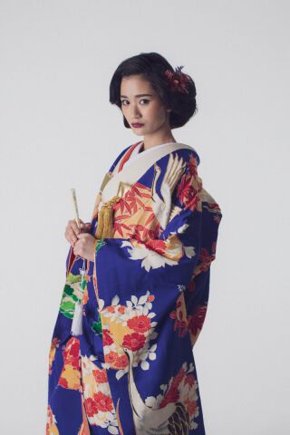 ブルーゴージャス色打掛でウエディング撮影in 沖縄♬