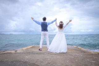 雨上がりでも美しい空と海で☆笑顔で楽しく撮影！