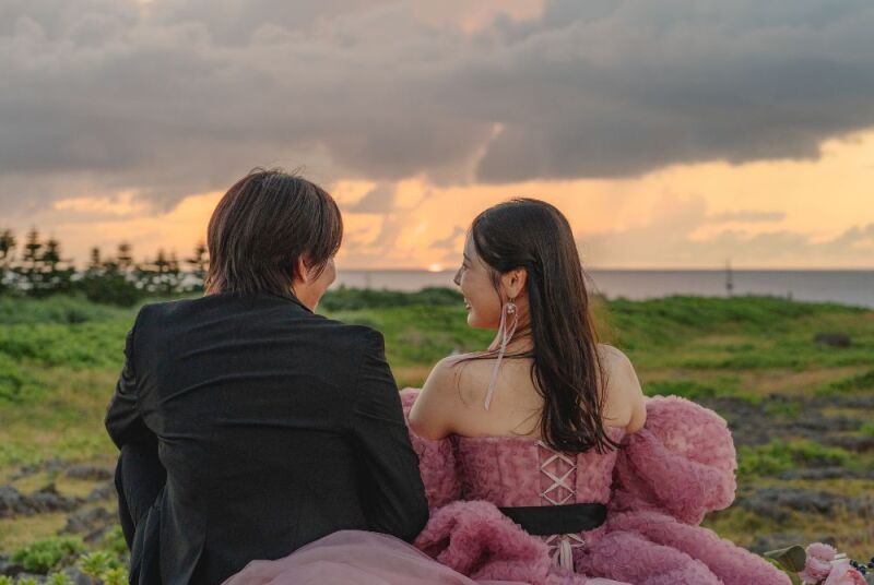 ダイナミックな景色が望める残波岬でのロケ