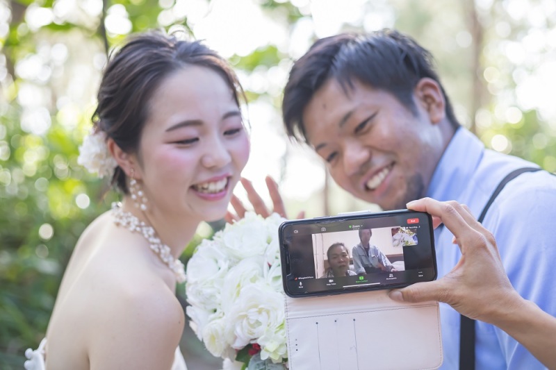 撮影風景も配信