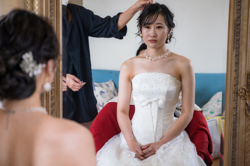 衣装を選んだらヘアメイク開始♪