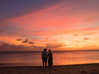 私服でサンセットウェディング撮影♪