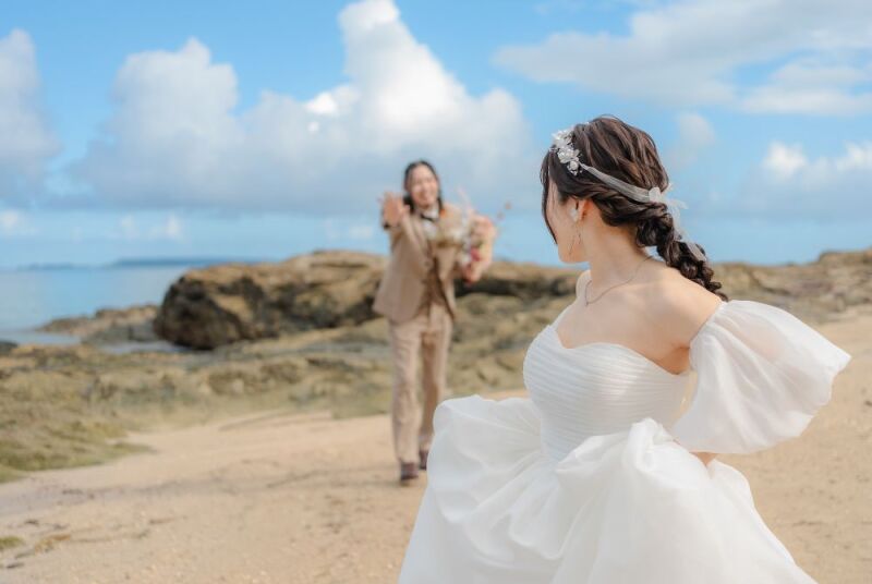 お茶目な追いかけっこショット