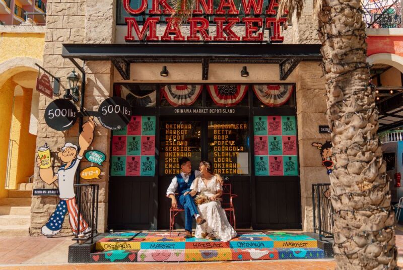 ユニークなショップエントランス