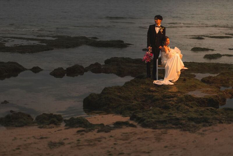 静寂に溶け込む一つの作品の様なサンセットシーン。