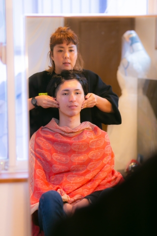 新郎ヘアセット