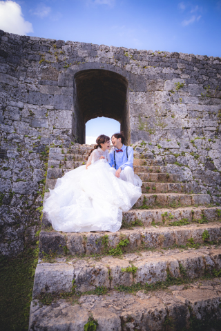 世界遺産「座喜味城跡」でのロケーション撮影