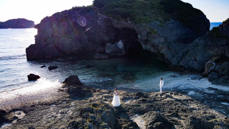 琉球エンターテイメント(琉球ウェディング・studioCASA)_ドローン撮影できる