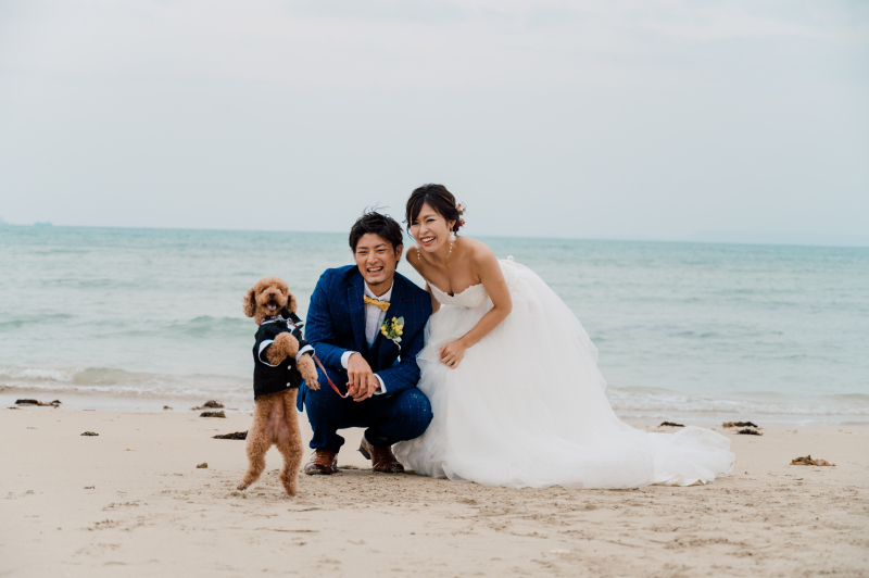 琉球エンターテイメント(琉球ウェディング・studioCASA)_ペットと一緒に撮影できる