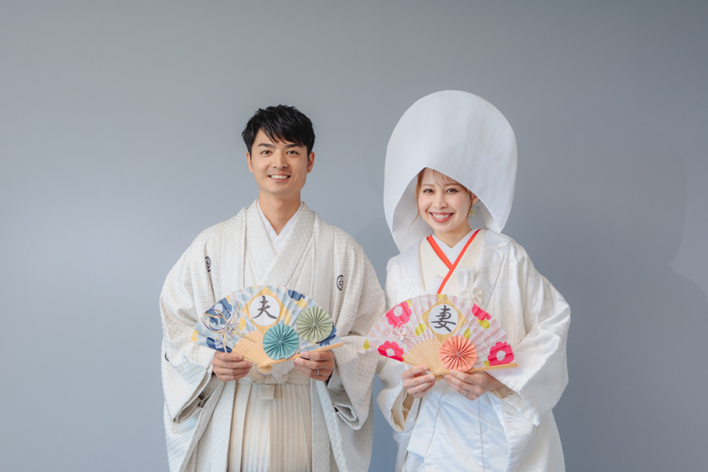 【NEW】和装スタジオプラン 天気に左右されないスタジオ撮影を♪白無垢または色打掛+紋付袴で♡