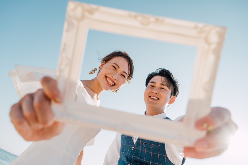 衣装アップ料金・土日UP一切なし❤️シンプルビーチ1ロケ❤️迷ったらこれで決まり♪基本のセットコミコミ♪手ぶら来店でOK!