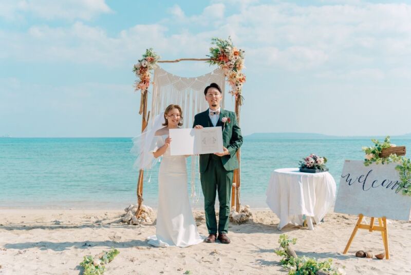 【CASA】 BEACH CEREMONY LIGHT -movie+photo- こだわりのビーチ挙式風フォトー