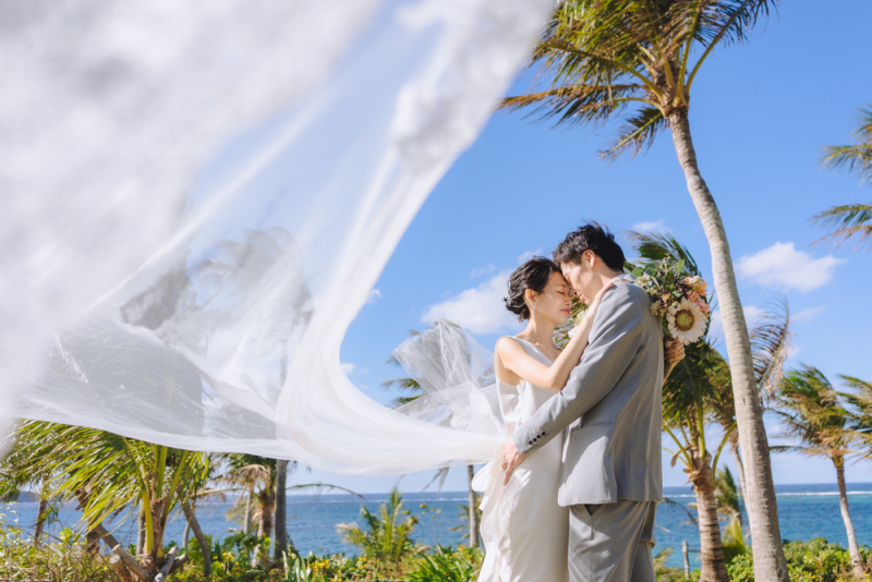 ⭐︎チャペルウェディング+ビーチプラン【海が見えるチャペル&ビーチフォト】衣装+ヘアメイク+200カット♪