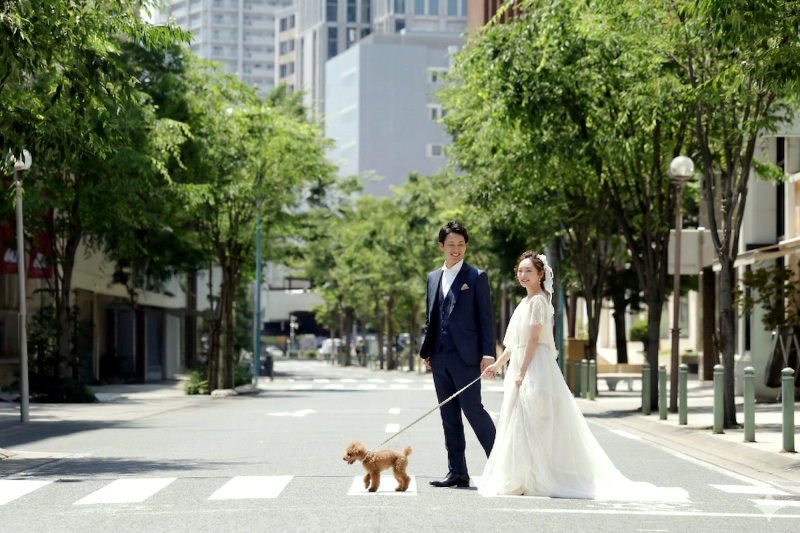 【直近予約可】洋装1着　昼ロケ＆スタジオ撮影プラン（試着回数無制限＆プレミアムレタッチ付）