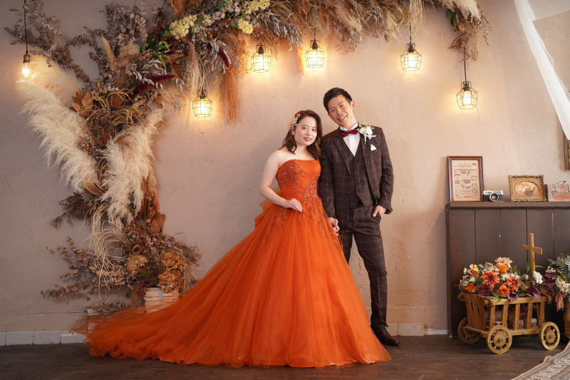 次はドライフラワーを使った背景