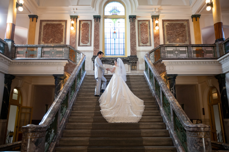 ドレスのトレーンがとても綺麗に撮影できます