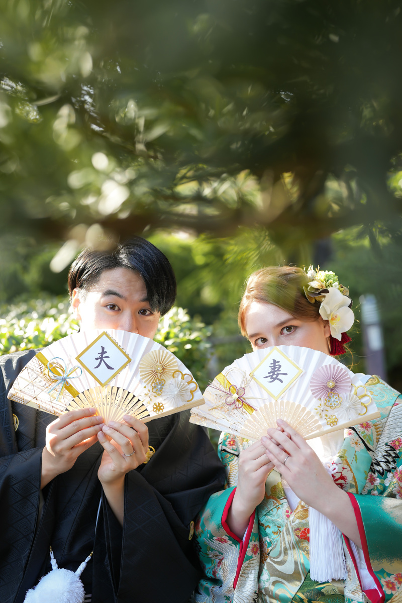 夫婦扇子も使ってみました◎