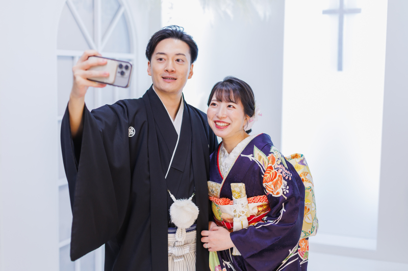 スマホで自撮り風フォト