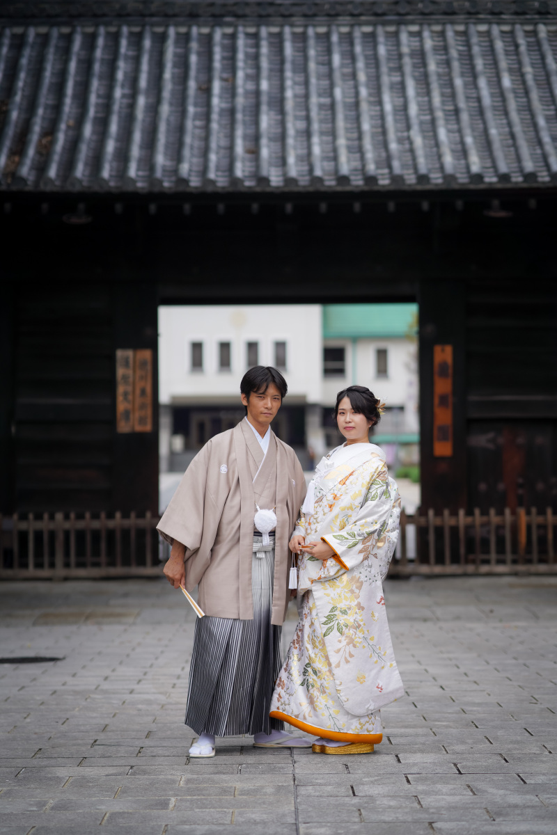 黒門前でラストショット