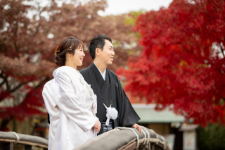 白鳥庭園の紅葉　脇田