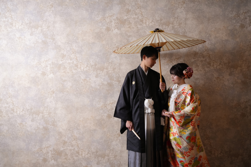 しっとりと相合い傘