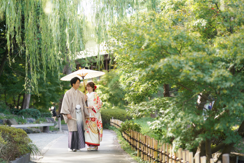 徳川園での撮影
