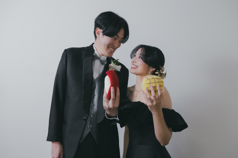 当スタジオでのウエディングフォト.&bull;*