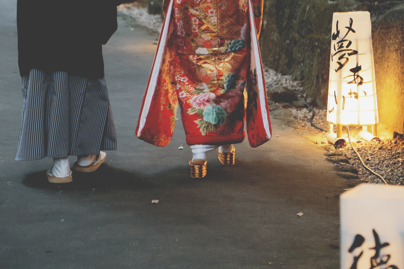 足元の明かりもおしゃれ