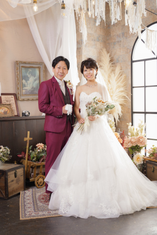 ドレスでスタジオ