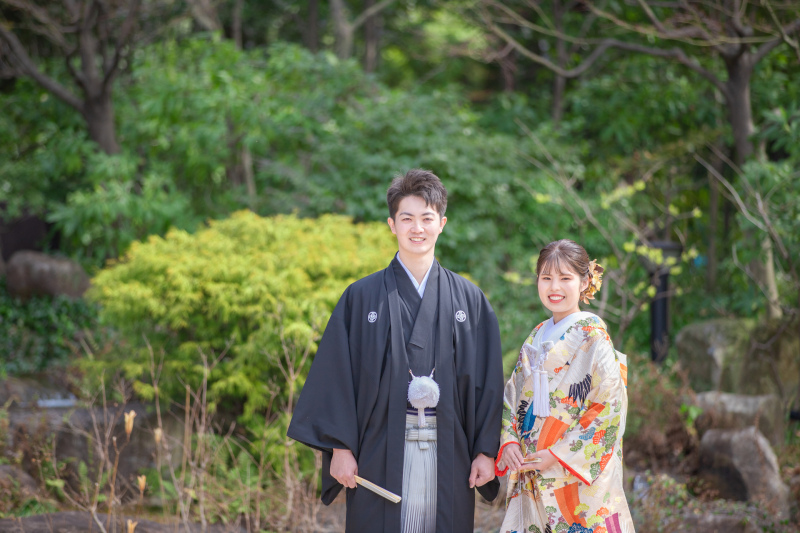 撮影始まりは色打掛から