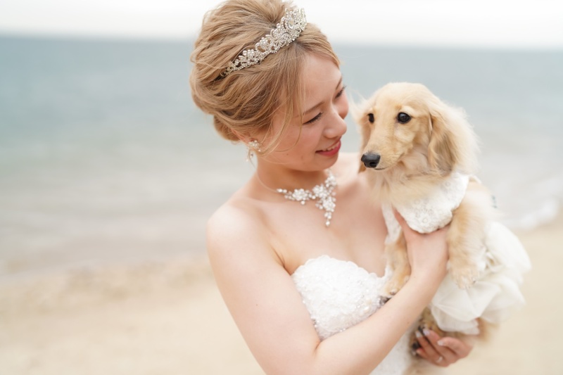 愛犬とのツーショット