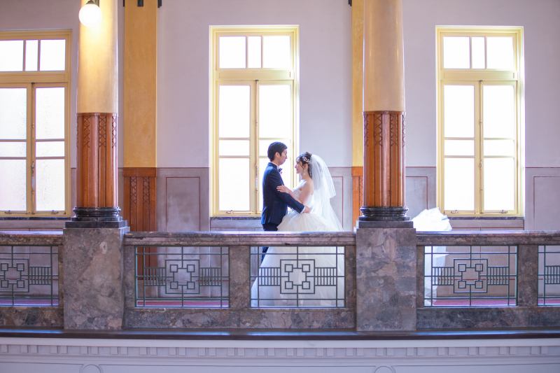 ウエディングドレスの撮影には