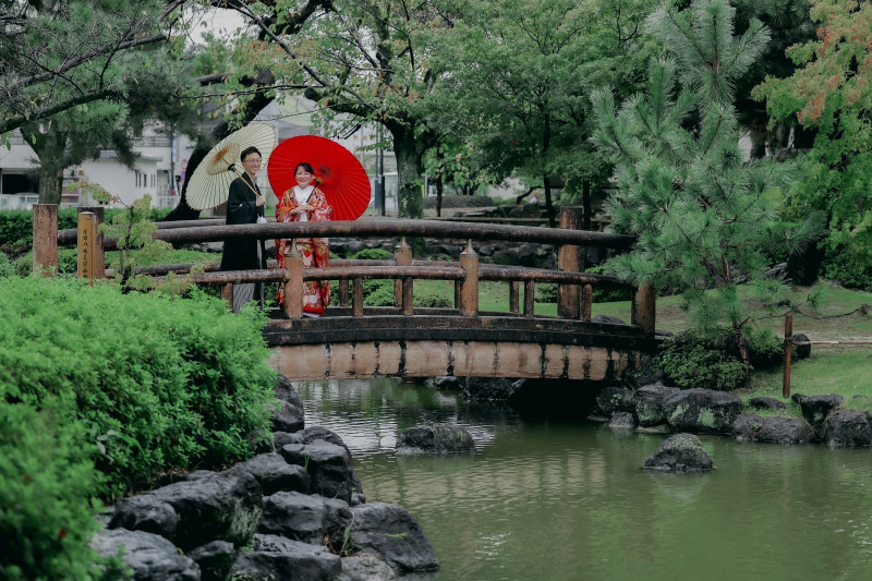 スタジオ＆中村公園での和装ウエディングフォト．＊