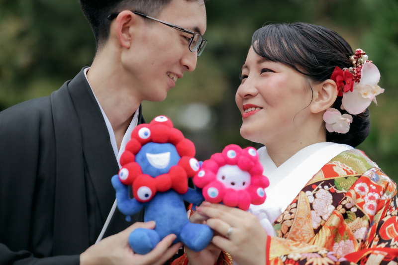 お好きなぬいぐるみを持って