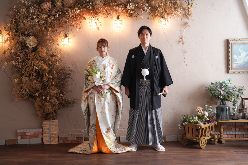まずは和装でスタジオ撮影