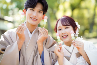 中村公園和装ウエディングフォト.*