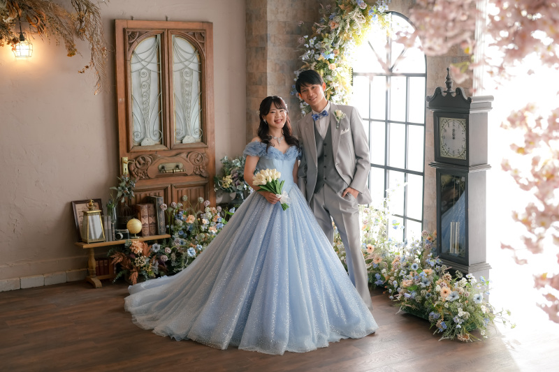 カラードレスは水色