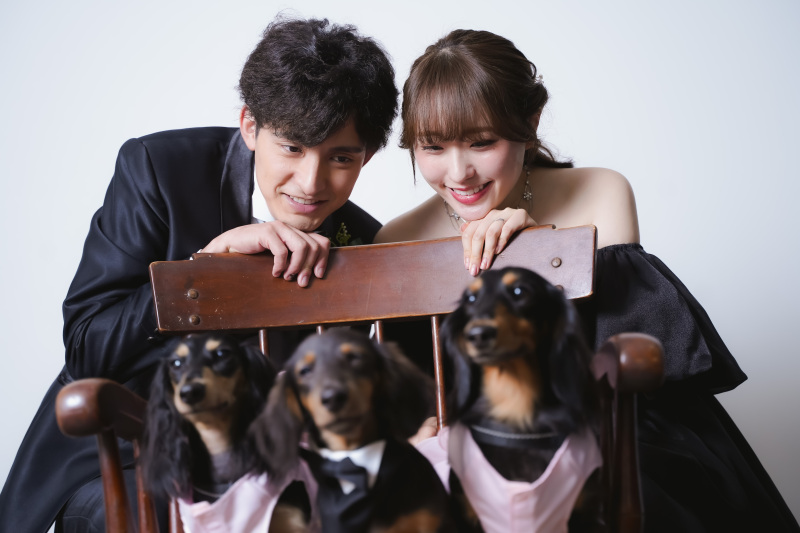 2人と愛犬達