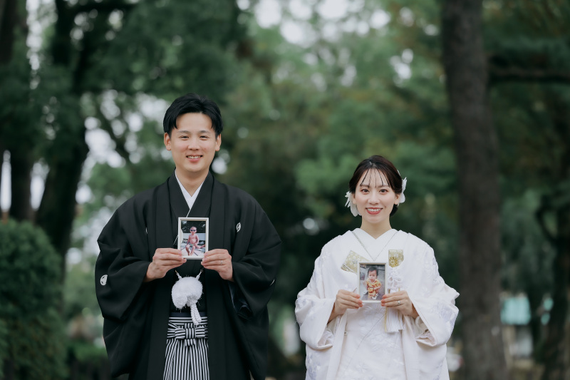 子供の頃の写真を持って