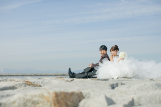 ロケーション　海にて