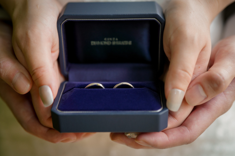 大切な指輪も一緒にご撮影。