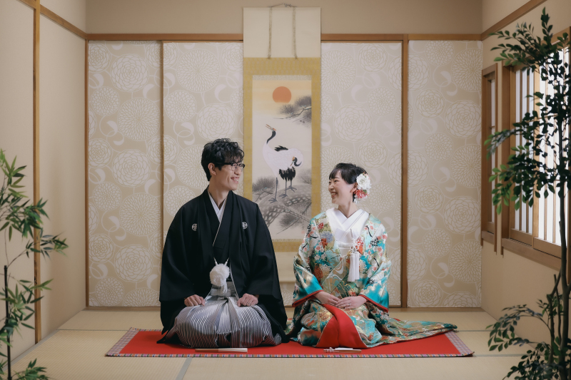 お茶室お座りショット