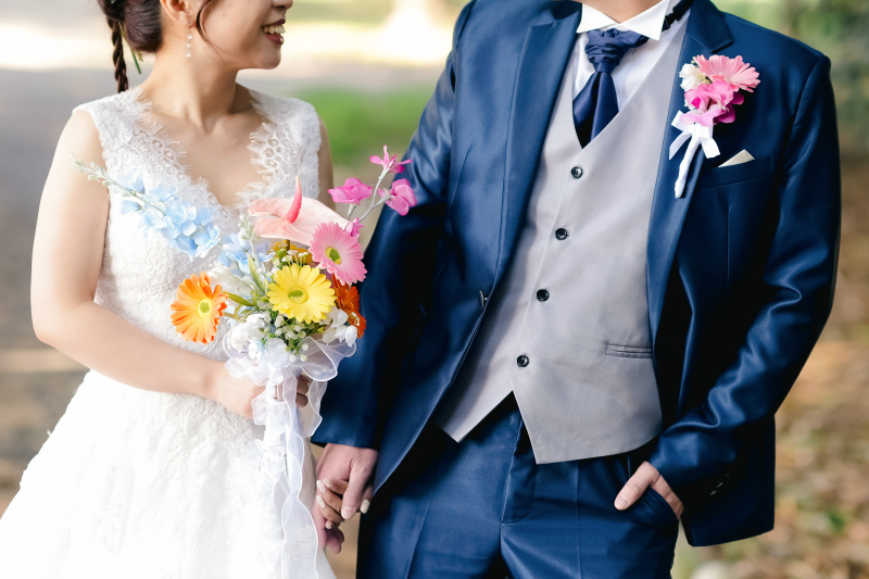 手づくりのブーケとブートニア