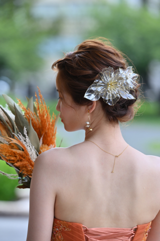 新婦ヘアチェンジ（髪飾り込み）　