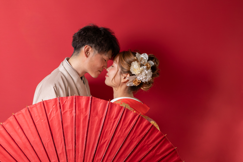 名古屋で最もリーズナブルに質の高い「和装」前撮りができるプラン　100カット以上撮影＋全データ付き