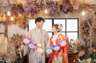 名古屋で最もリーズナブルに質の高い「和装」前撮りができるプラン　100カット以上撮影＋全データ付き